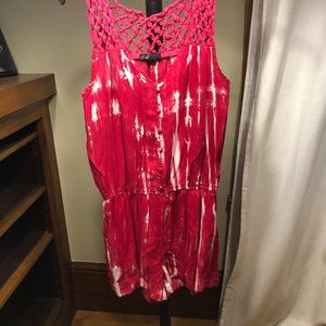 Tie and Dye ROMPER with knitted neckline